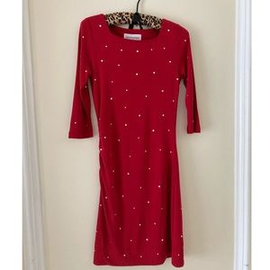 Vintage Bloomingdales Red Rhinestone Dress